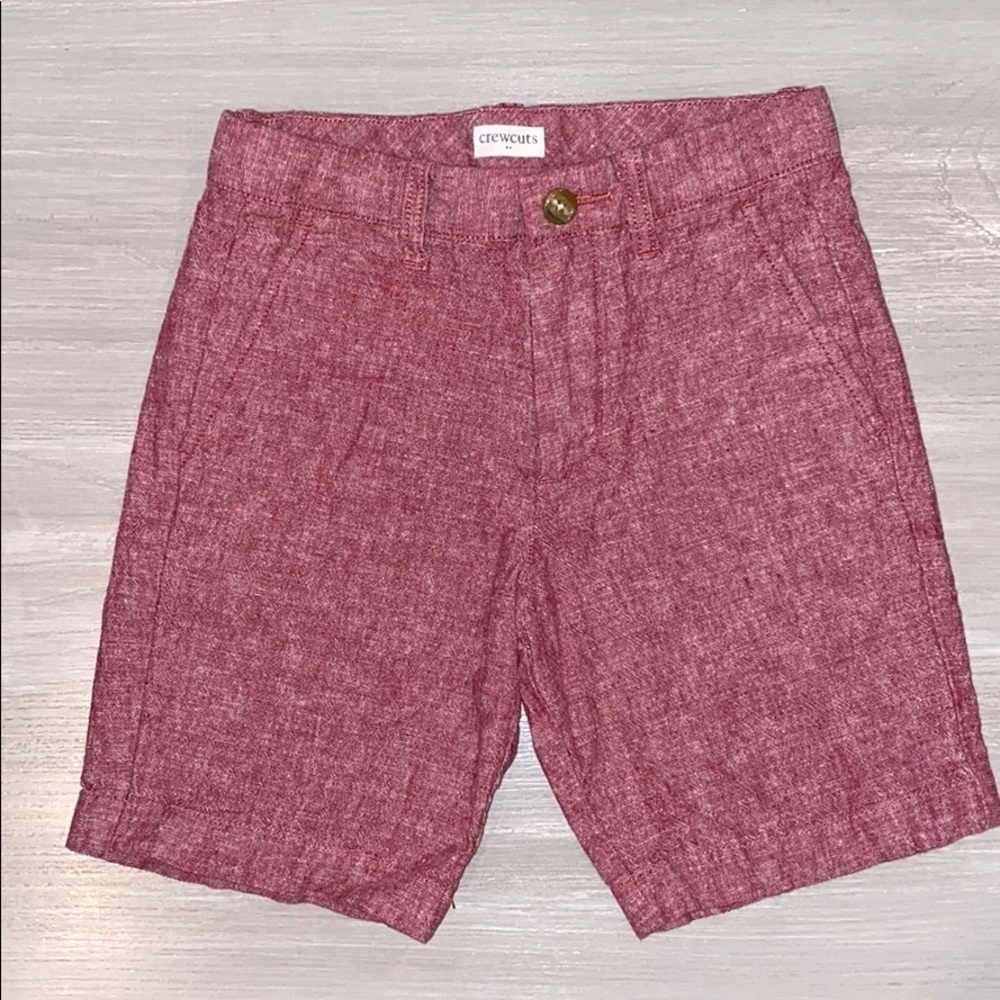 J.Crew Crewcuts Heathered Red Linen Shorts